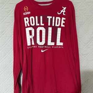 Nike Kids Red Long Sleeve Football Tee